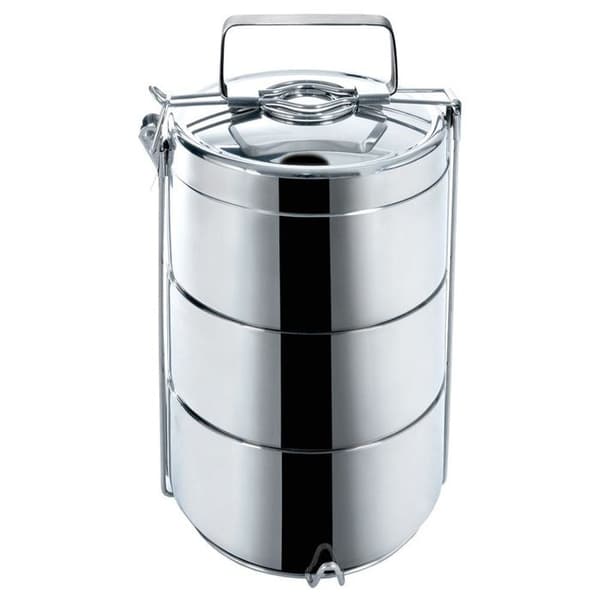 Termisk madkasse - ORION - 3 niveauer - Rustfrit stål - 900 ml pr. beholder - Termisk isolering