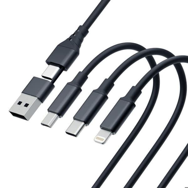 Accessoarer - Hyper 3mk 3 i 1 A/C till C/Micro/Lightning 1,5 m Svart