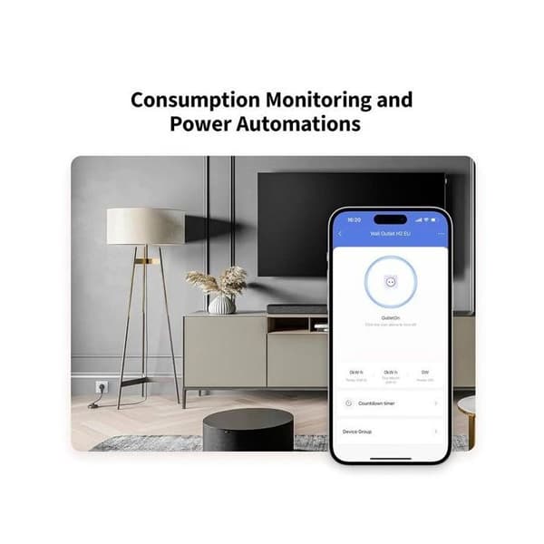 Stikkontakt Forbundet - Aqara - H2 EU - Zigbee 3.0 - Hvid - Indendørs