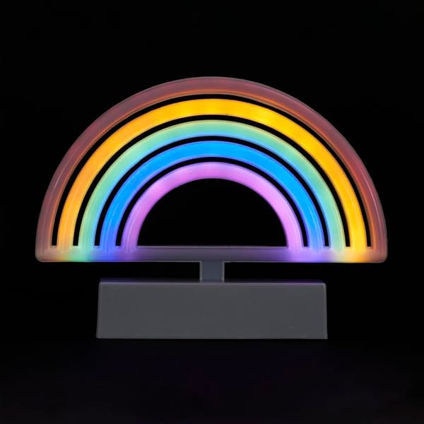 Lampe - HOME DECO FACTORY - Regnbue - LED - Neon Effekt - Multifarvet