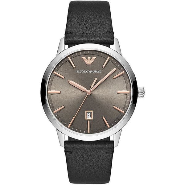 Ur - Stål, Sort Læder - Emporio Armani - AR11277