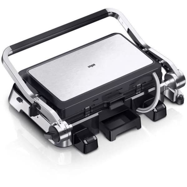 Multifunktionel grill - BRAUN - Multi Pro 9 - 2000 W - 3 varmeindstillinger - Sort / Stål