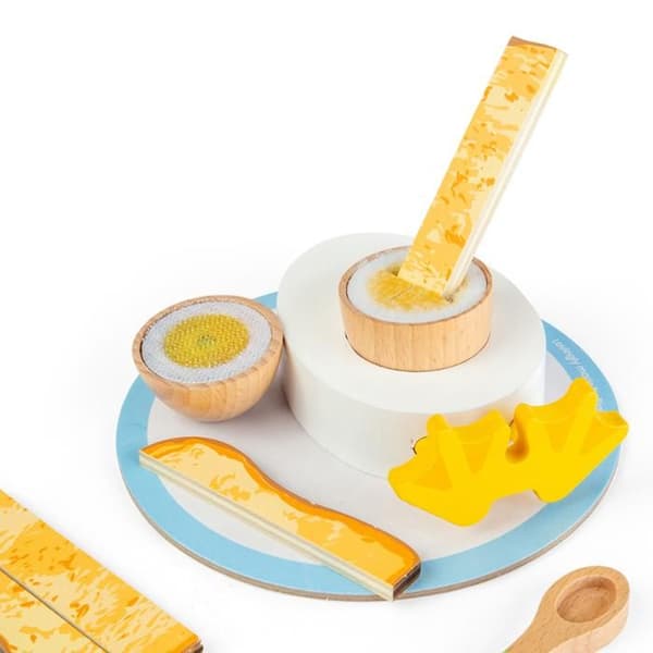 träleksak frukostset Dippy Egg för barn