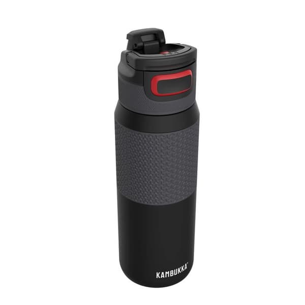 Isoleret flaske - KAMBUKKA - Elton - 1000 ml - Sort - 48 timer kold opbevaring