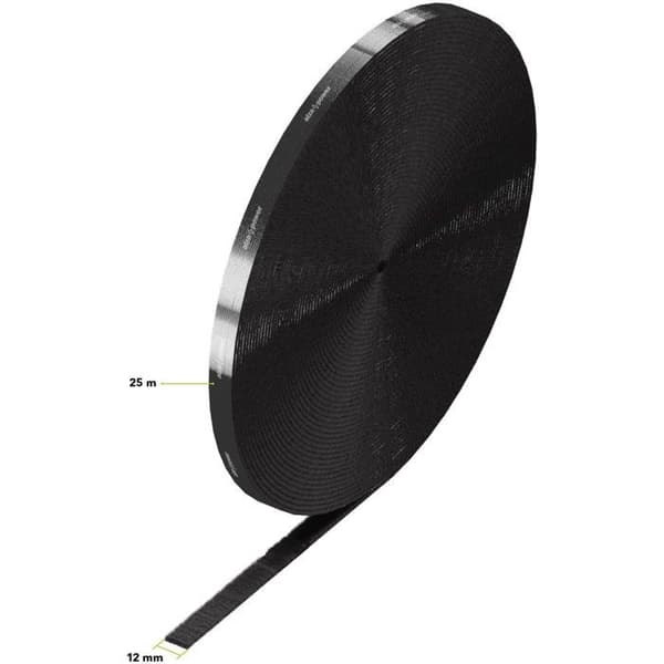 AlzaPower VelcroStrap Rulle 25m sort