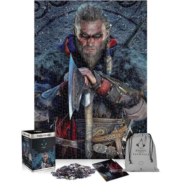1000 bitars pussel - Ubisoft - Assassins Creed Valhalla Eivor - Vit