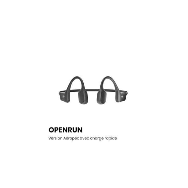 Bone Conduction Headphones - Shokz - OpenRun - Bluetooth - Svedbestandig - Sort
