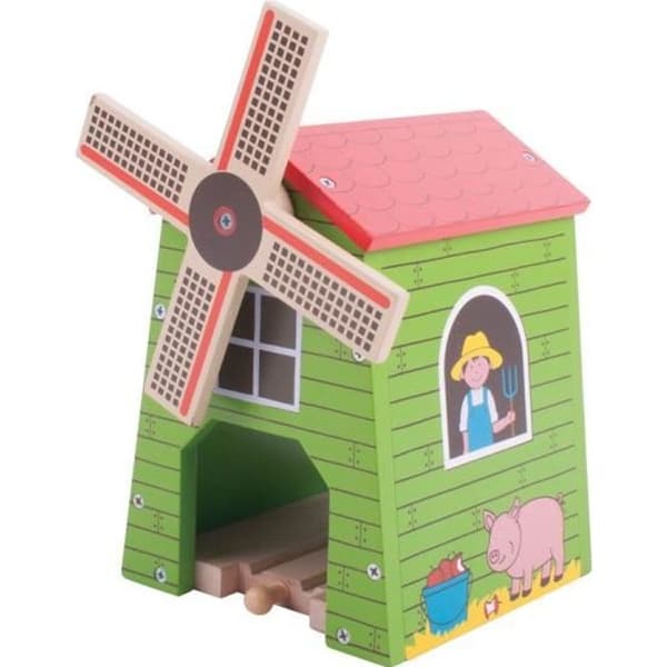 Landvindmølle - Bigjigs Rail - Legetøj - Barn - Grøn - Blandet