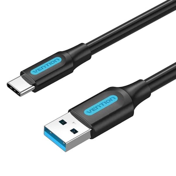 USB-C til USB 3.0-kabel - Vention - 60W - 1m - Sort - Han/Han - Model CODHF