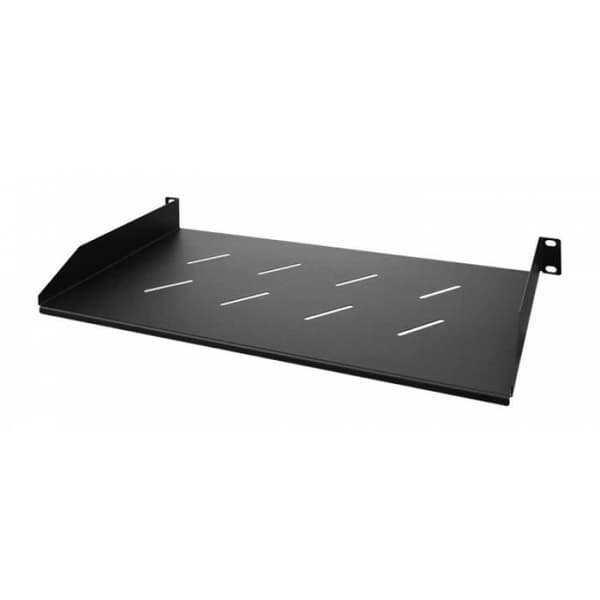 Rack hylde 19" 1U 350mm sort