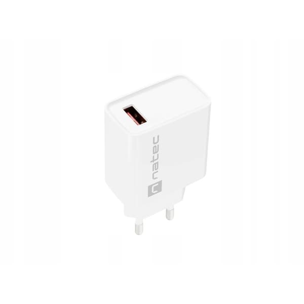 Laddare - NATEC - RIBERA - 18W - 1XUSB-A - QC3.0 - Vit