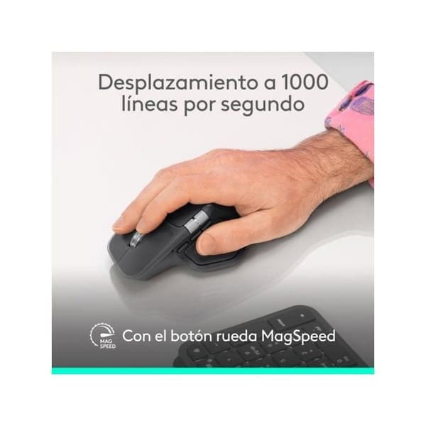 Trådlös mus - LOGITECH - MX Master 4 - Ergonomisk - 8000 DPI - Bluetooth och 2,4 GHz