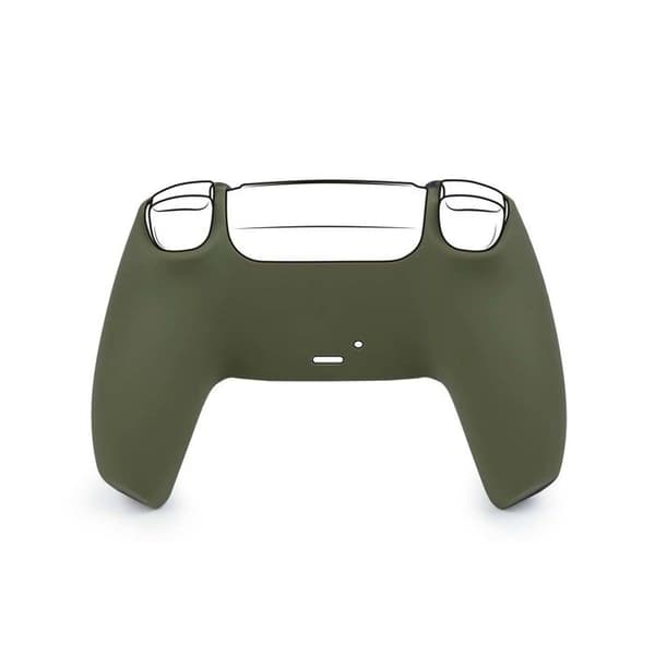 Siliconhud til Sony Dualsense-controller og et par grips til joystick til PS5. Farve: Camo