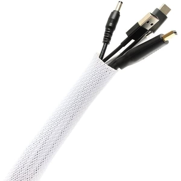 AlzaPower Velcrostrap Kabelrør 2m hvid