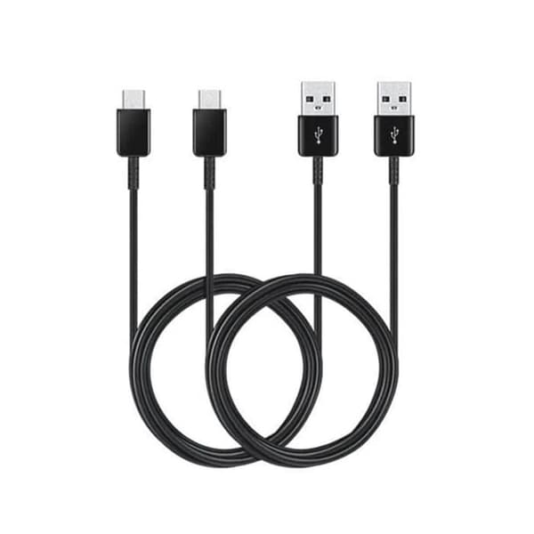 USB-kabel - SAMSUNG - Pakke med 2 - USB A/USB C - 1,5 m - Sort