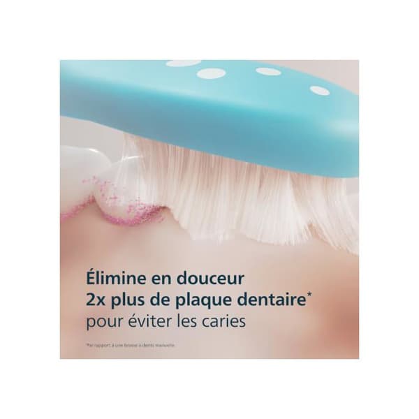Sonic tandbørste - PHILIPS - Sonicare For Kids - 3 år+ - 2 bløde tilstande - Lyd- og lys timer