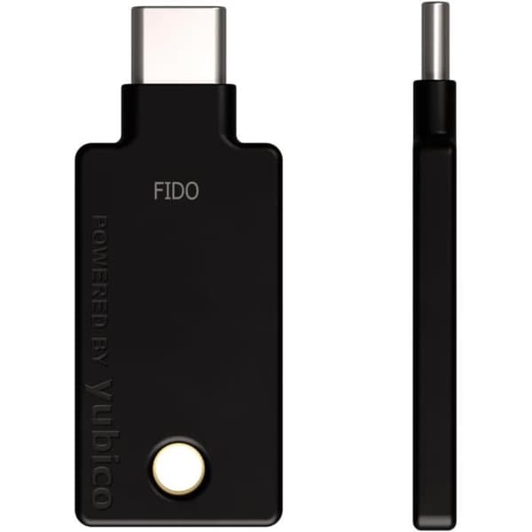 Sikkerhedsnøgle - Yubico - Security Key C NFC - U2F - FIDO2 - Farve Sort - USB
