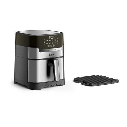 Varmluftsfritøse - TEFAL - EY505D - 4,2 L - 1400 W - Rustfrit stål