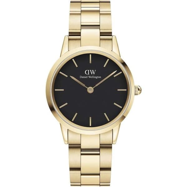 Ur - DANIEL WELLINGTON - Iconic Link - Guld - Sort urskive - Kvarts - 3 ATM