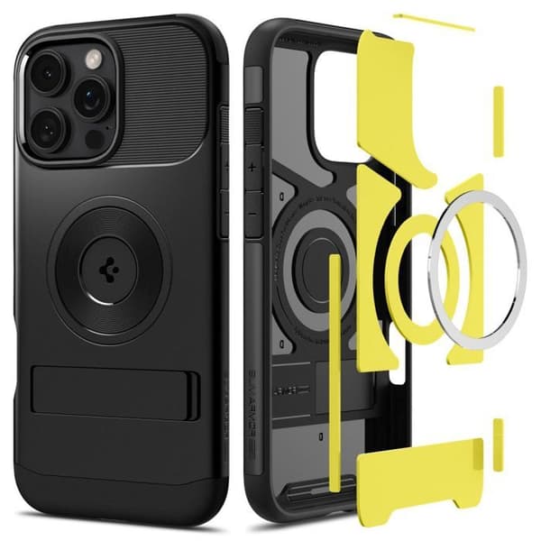 Spigen Slim Armor MagSafe Cover til iPhone 16 Pro - Sort