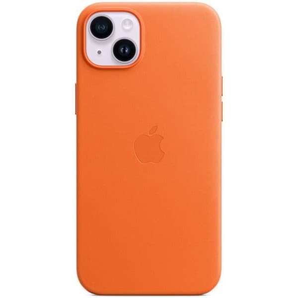 Läderfodral för iPhone 14 Plus - Orange