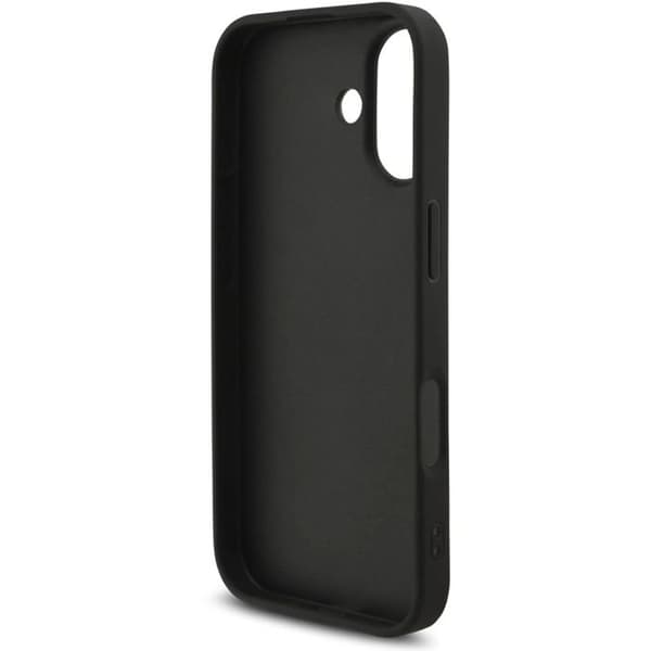 Coque Guess Hardcase 4G Classic Logo med perle-hank til iPhone 17 - Sort