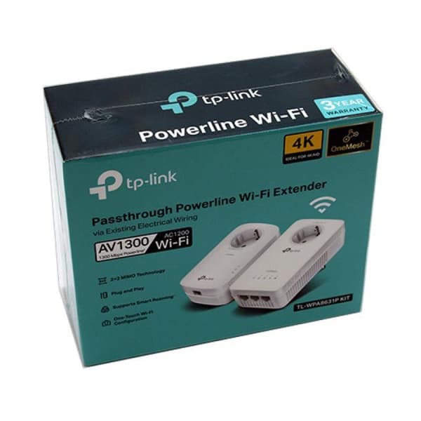 Adapter PLC - TP-Link - AV1200 - 1300 Mbit/s - Ethernet - Plug & Play