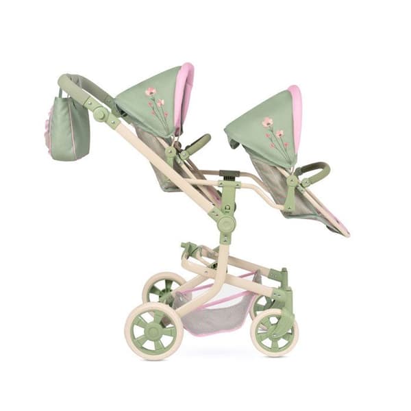 Dukkevogn op til 52 cm, multiposition, dobbelt, sammenfoldelig