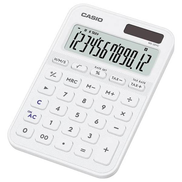 Casio MS-20YC skrivebordskalkulator hvid