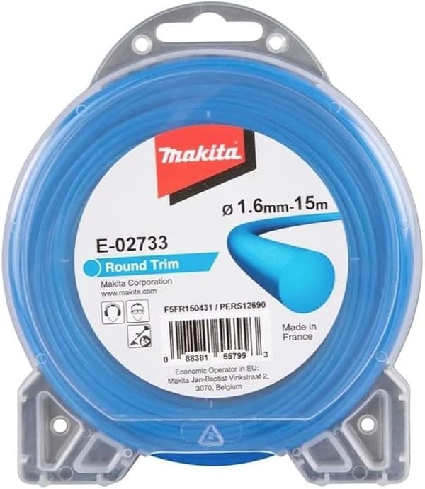 Runde nylontråde - MAKITA - DA00000003 - Diameter 1,65mm - Længde 15m - Til trådhoveder