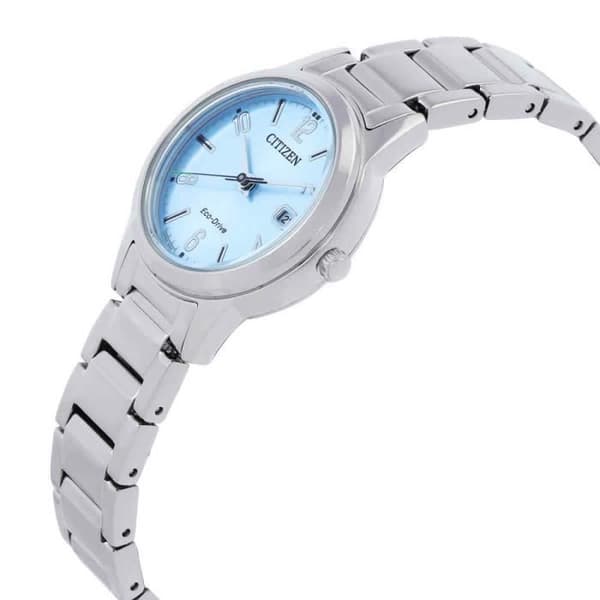 Dameur Citizen FE1241-71L - Sølv rustfrit stål og blå rem - 29mm