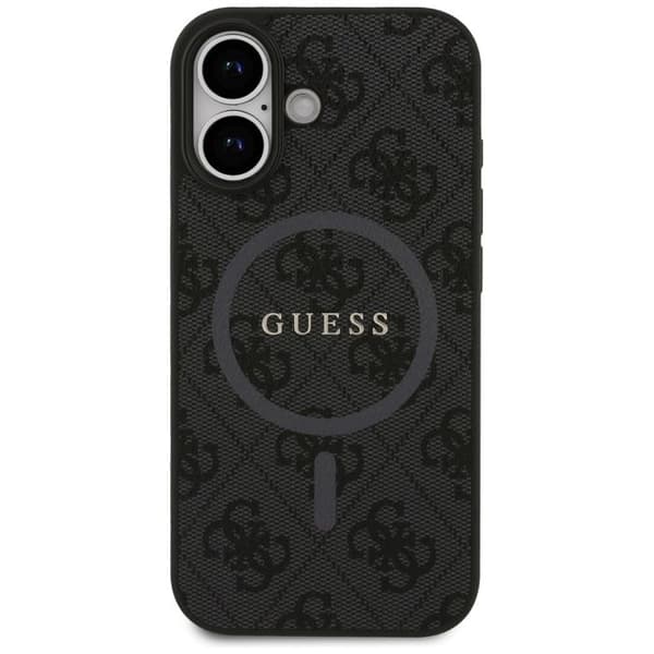 Coque Guess 4G Ring Classic Logo MagSafe til iPhone 17 - Sort
