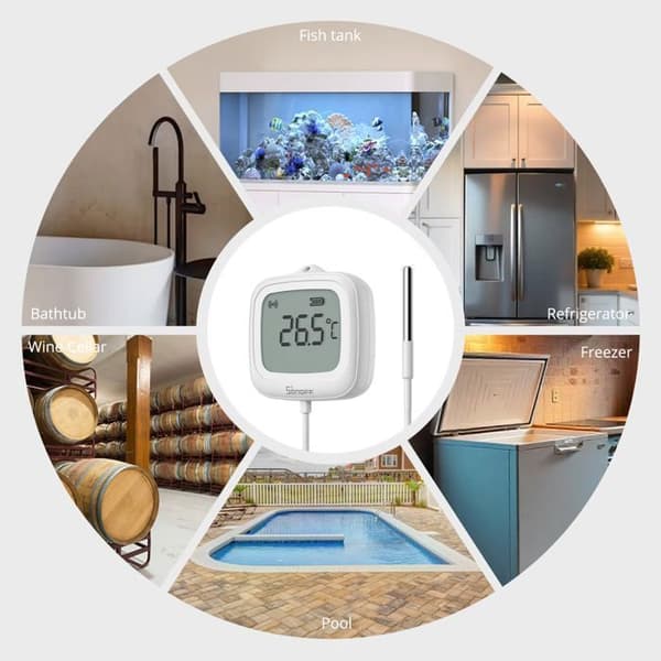 SONOFF SNZB-02LD IP65 Zigbee Intelligent Termometer LCD (Sonde Version)