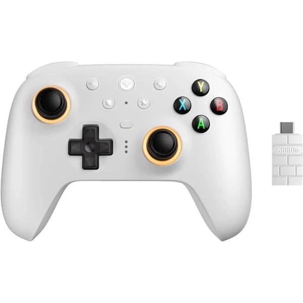 8BitDo Ultimate 2 Trådlös 2.4G - PC Windows / Android - Vit Edition