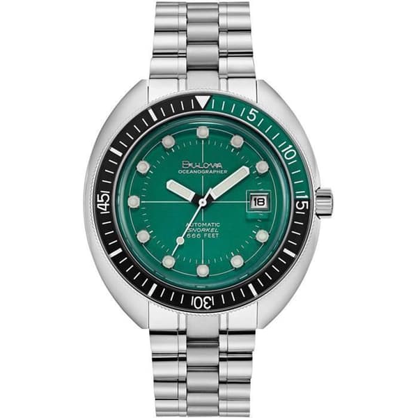 Ur - Bulova - 96B322 - Analog - Rustfrit stål - Grøn skive