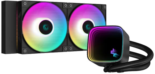 Deepcool - LS520 SE (Sort) - Vandekøling AIO - 2x120mm ARGB