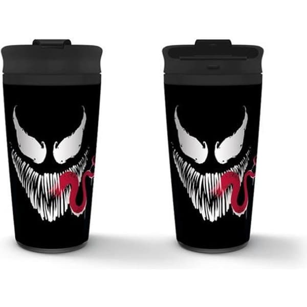 Rejsemug - Marvel - Venom - Metal - Sort - Cylindrisk