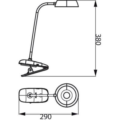 Læselampe - Philips - Klipsmodel - Farve rosa - LED-belysning - Moderne design