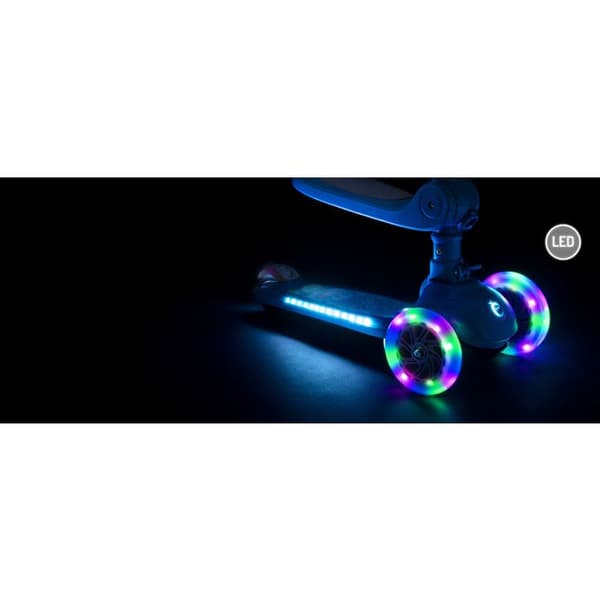 Utvecklingsbar 2-i-1 sparkcykel - MOMI - DEBE - Fällbart säte - 3 LED-hjul - Justerbart styre