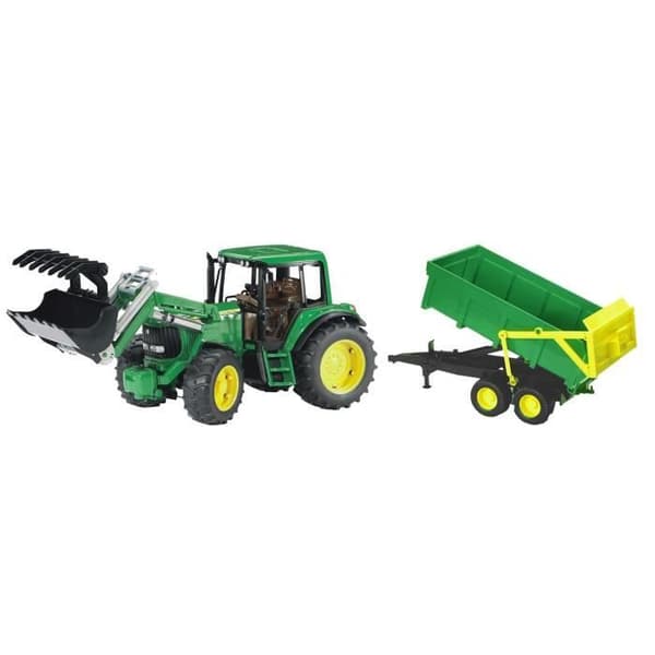 John Deere 6920 traktor med frontlæsser og tippvogn