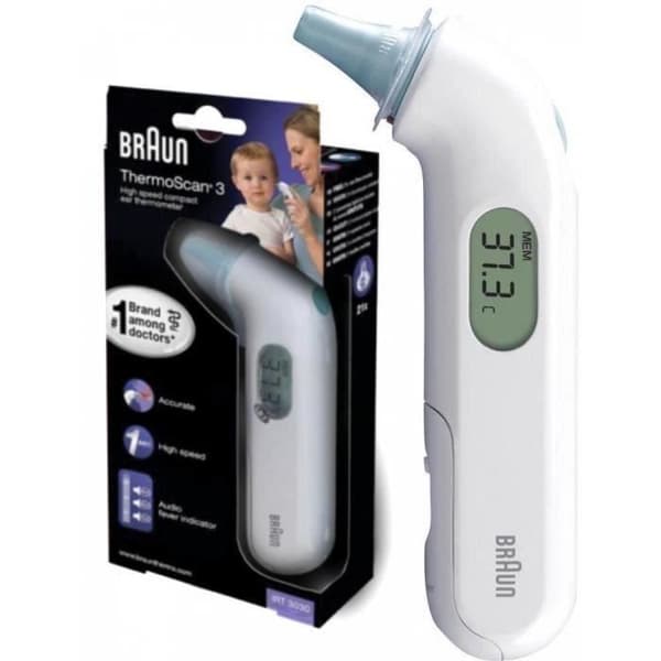BRAUN Øretermometer Thermoscan 3 infrarød