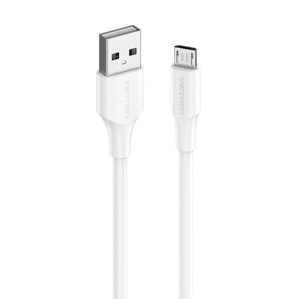 USB 2.0 Opladningskabel - VENTION - Micro USB - 1 m - 2A - Hvid
