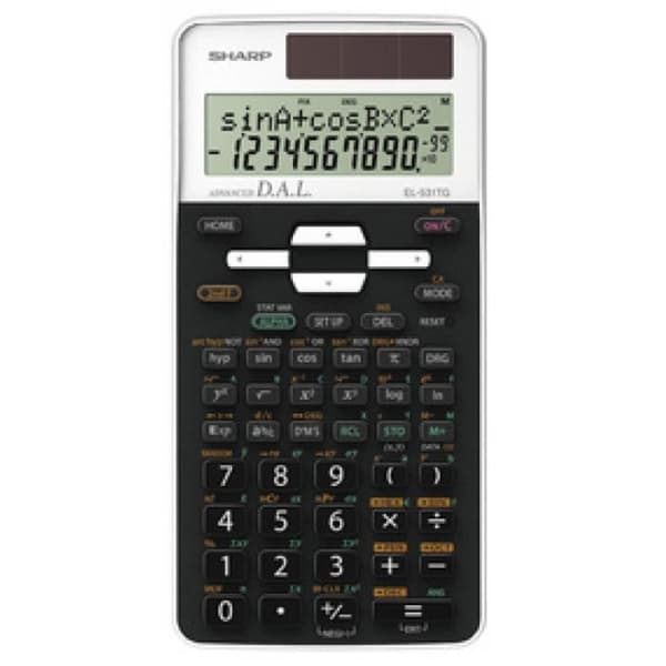 Skolecalculator - SHARP - EL-531 TG-GY - Farve: grå sort - Blæk: Sort