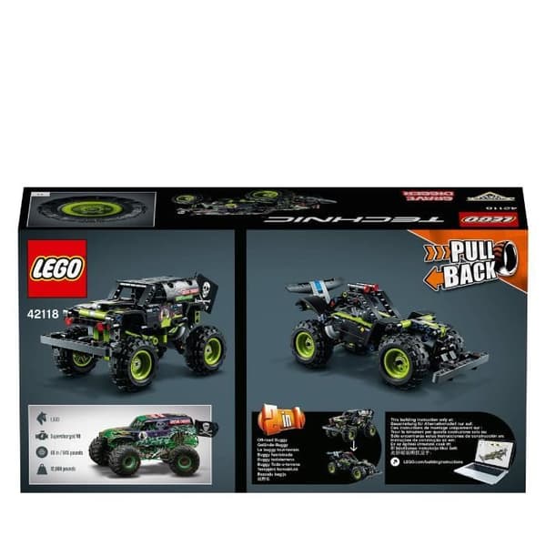 LEGO® Technic 42118 Monster Jam Grave Digger, Legetøjsbil, Buggy, Kaskadebil, 7 År