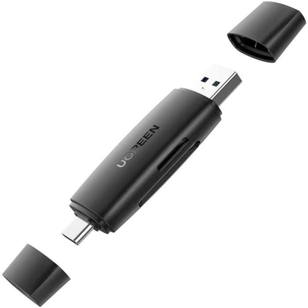 SD-kortlæser USB C - UGREEN - USB 3.0-adapter - Overførsel 5 Gbps - Understøtter 512 Go - Sort