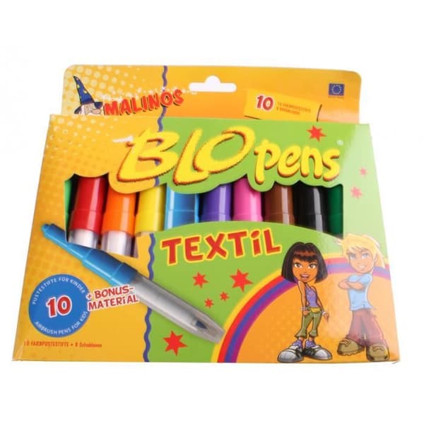 Blopens - Malinos - 10 tekstilstykker - Hvid - Unisex