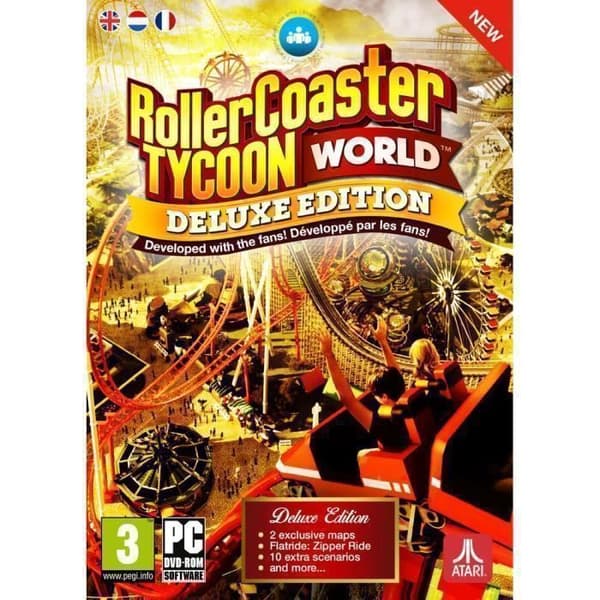 PC-spel - Atari - Roller Coaster Tycoon World Deluxe Edition - Simulering - Boxed version