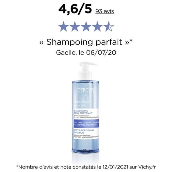 Vichy Dercos teknik mild mineralshampoo 400ml