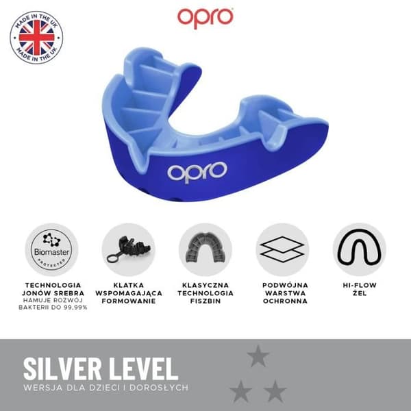 Vit tandskydd Opro Silver GEN5