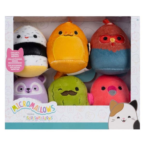 Squishmallows mjukisdjur micromallows 6-pack samlarleksaker